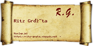 Ritz Gréta névjegykártya